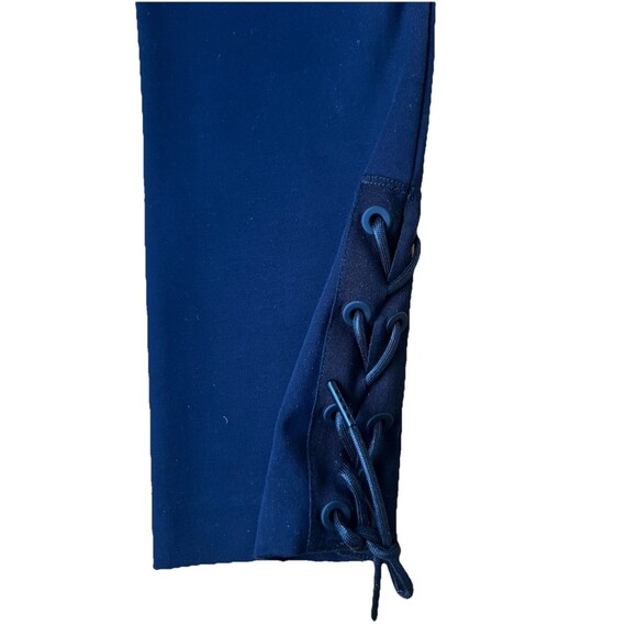 Rag & Bone High Rise Simone Pants Stretch Ankle Lace Up Navy Women’s Size 8 - Picture 5 of 8